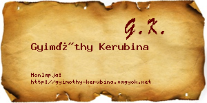 Gyimóthy Kerubina névjegykártya
